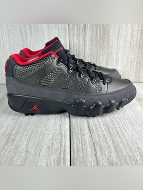 NEW Air Jordan 9 Retro Low Charcoal Golf Cleats Sneaker fj5934-002 Mens Size 9.5